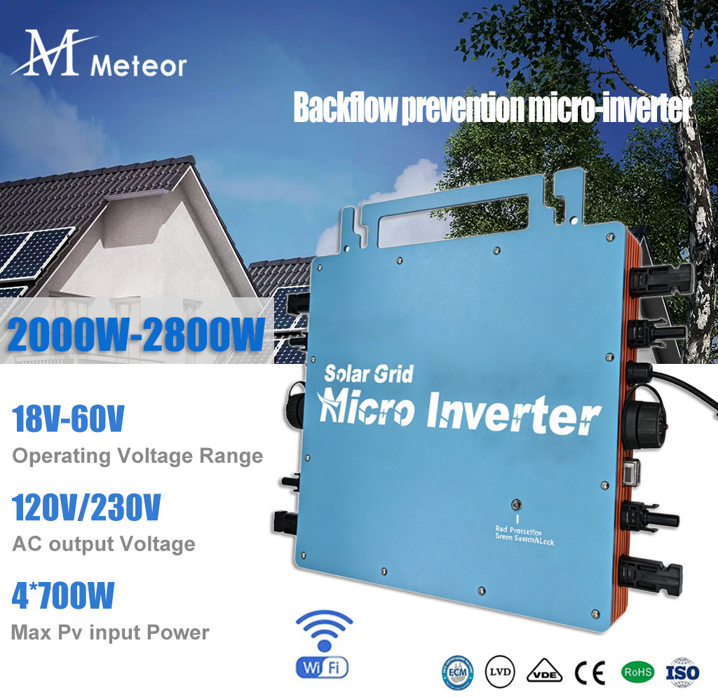 Grid Tie Micro Inverter - 2800W 2400W 2000W 逆流防止マイクロインバーター グリッドタイインバーター DC入力18-60V