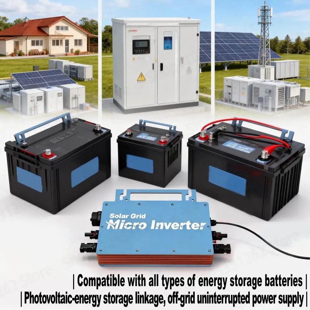 Grid Tie Micro Inverter - 1000Wグリッドタイマイクロインバーター、逆流防止機能付き、スマートWiFi監視、36Vバッテリー対応、バルコニー太陽光発電用