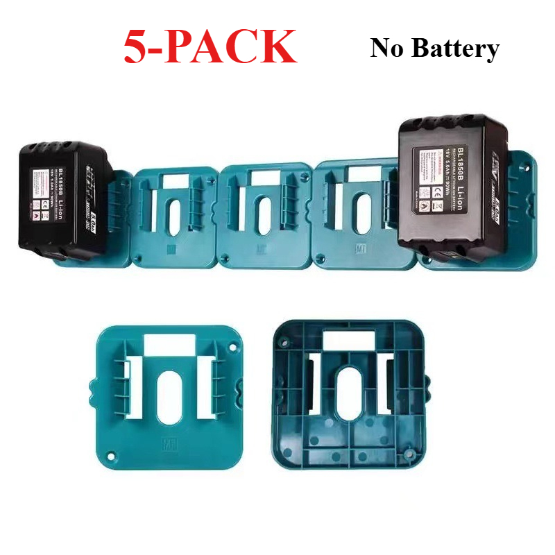 Energy Storage Rack - 5 個のバッテリーホルダーマキタ 18V リチウムイオンバッテリーツールマシンホルダー収納ラック壁マウント BL1860 BL1850