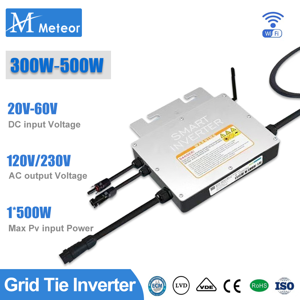 Grid Tie Micro Inverter - ソーラー設置用マイクロインバーター,入力電圧20〜60V,110V,230V,自動300W,350W,400W,500W,Wi-Fiモニター付き