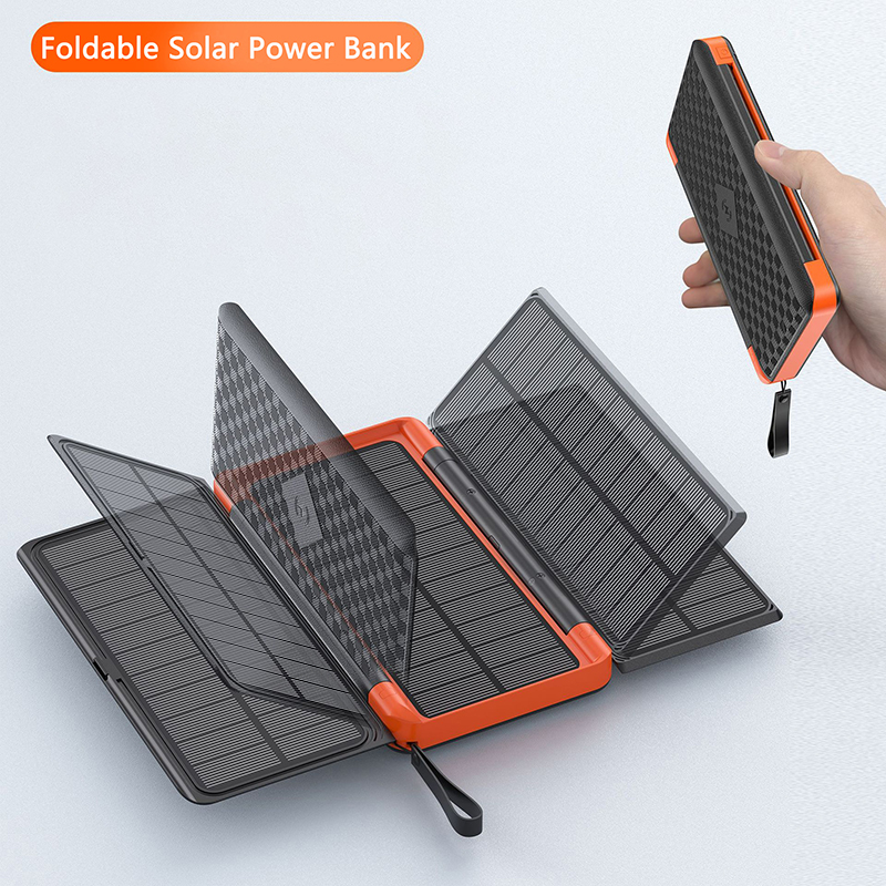 20000mAh 折りたたみ式ソーラーパワーバンク、3つのソ - Jinko Solar Panel Cheetah のレビューと価格