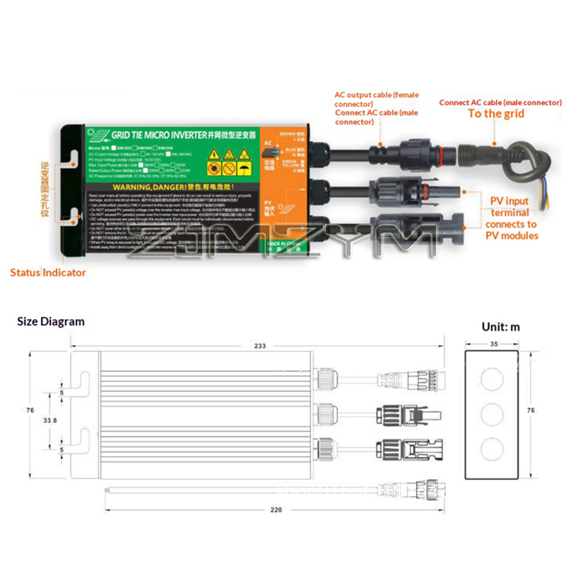 MPPTグリッドタイインバーター 300W 350W 500 - Grid Tie Micro Inverter のレビューと価格