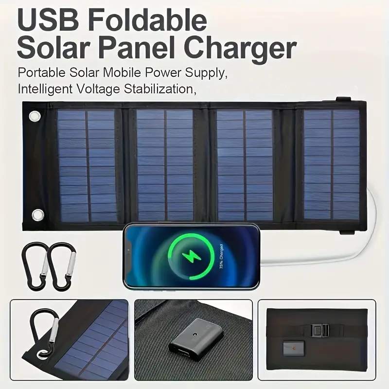 ポータブルUSB折りたたみ式ソーラーパネル、旅行用折りたたみ - Jinko Solar Panel Cheetah のレビューと価格