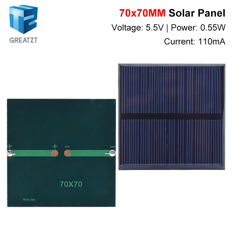 GREATZT 5.5V 110mA ソーラーパネル多結晶  - Jinko Solar Panel Cheetah のレビューと価格